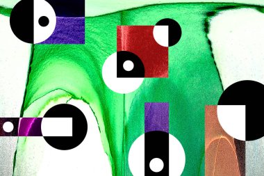 Pop sanat modern tasarım çizgiler ve renk blokları ile birleştirilmiştir