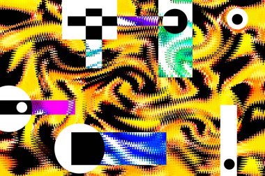 Pop sanat modern tasarım çizgiler ve renk blokları ile birleştirilmiştir