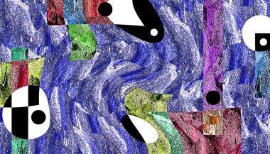 Pop sanat modern tasarım çizgiler ve renk blokları ile birleştirilmiştir