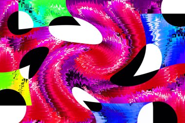 Pop sanat modern tasarım çizgiler ve renk blokları ile birleştirilmiştir