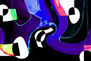 Pop sanat modern tasarım çizgiler ve renk blokları ile birleştirilmiştir