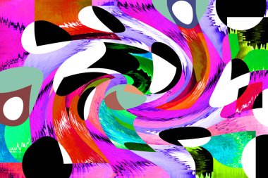 Pop sanat modern tasarım çizgiler ve renk blokları ile birleştirilmiştir