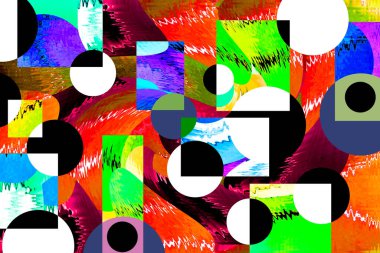 Pop sanat modern tasarım çizgiler ve renk blokları ile birleştirilmiştir