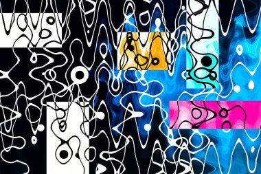 Alkol mürekkebi ve çağdaş tasarımın soyut sanat kalıplarıyla sunulan yüksek kaliteli pop sanat kalıpları.