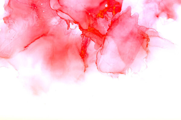 The high-quality abstract painting presented in alcohol ink gives the designer a modern art background.