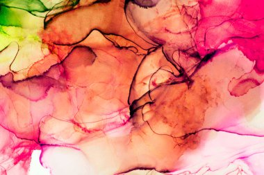 Alkol mürekkebi modern tasarımcılar için soyut sıvı sanat ve pop sanat modelleri yaratır.