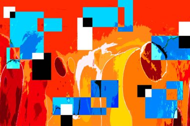 Alkol mürekkebi ve renkli soyut modern resim arka planıyla yapılmış yüksek kalite modern soyut resim..