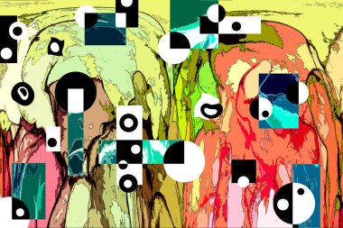 Alkol mürekkebiyle sunulan yüksek kaliteli soyut resim tasarımcıya modern bir sanat arkaplanı sunuyor..