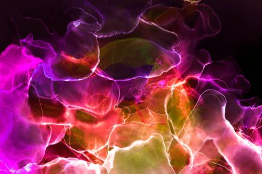 Alkol mürekkebiyle sunulan yüksek kaliteli soyut resim tasarımcıya modern bir sanat arkaplanı sunuyor..