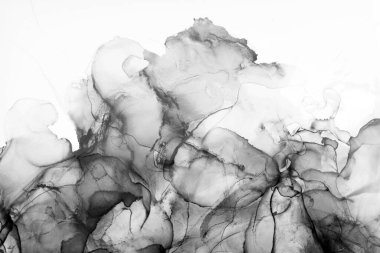 Alkol mürekkebinin sunduğu yüksek kaliteli akış sanatı tasarımcıya modern bir soyut arkaplan sağlar..