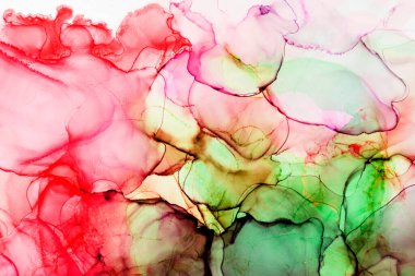 Alkol mürekkebinin sunduğu yüksek kaliteli akış sanatı tasarımcıya modern bir soyut arkaplan sağlar..