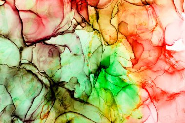 Alkol mürekkebinin sunduğu yüksek kaliteli akış sanatı tasarımcıya modern bir soyut arkaplan sağlar..