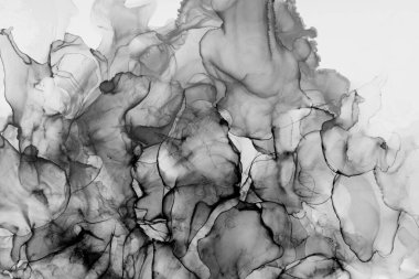 Alkol mürekkebinin sunduğu yüksek kaliteli akış sanatı tasarımcıya modern bir soyut arkaplan sağlar..