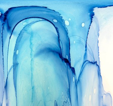 Alkol mürekkebinin sunduğu yüksek kaliteli akış sanatı tasarımcıya modern bir soyut arkaplan sağlar..