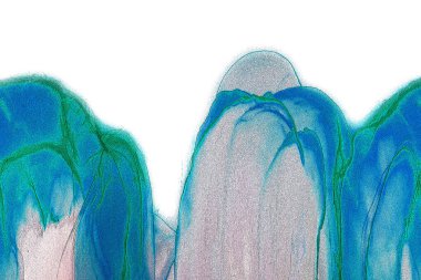 Alkol mürekkebinin sunduğu yüksek kaliteli akış sanatı tasarımcıya modern bir soyut arkaplan sağlar..