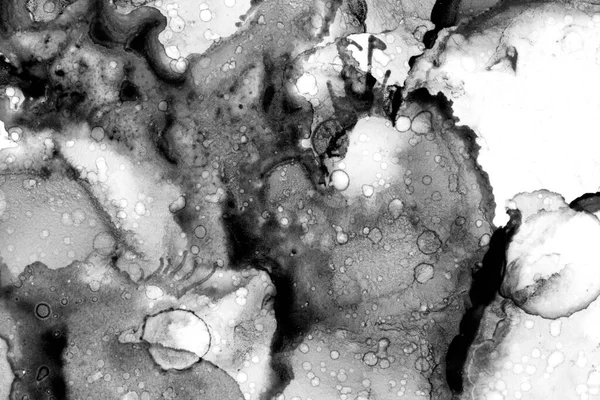 高品质的现代艺术呈现在酒精油墨中 阿盖特水晶 翡翠翡翠矿石 大理石 — 图库照片