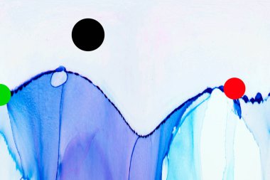 Alkol mürekkebiyle sunulan yüksek kaliteli soyut resim tasarımcıya modern bir sanat arkaplanı sunuyor..