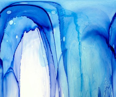 Alkol mürekkebinin sunduğu yüksek kaliteli akış sanatı tasarımcıya modern bir soyut arkaplan sağlar..