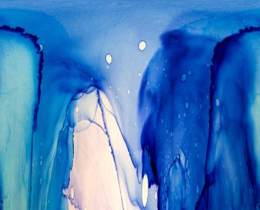 Alkol mürekkebinin sunduğu yüksek kaliteli akış sanatı tasarımcıya modern bir soyut arkaplan sağlar..