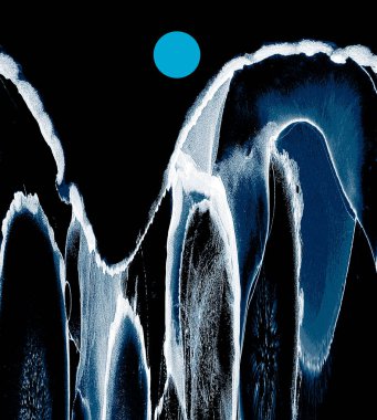 Alkol mürekkebinin sunduğu yüksek kaliteli akış sanatı tasarımcıya modern bir soyut arkaplan sağlar..