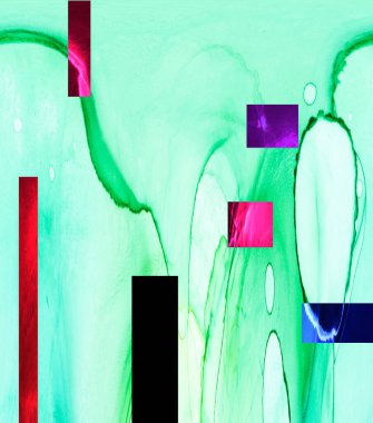 Alkol mürekkebiyle sunulan yüksek kaliteli soyut resim tasarımcıya modern bir sanat arkaplanı sunuyor..