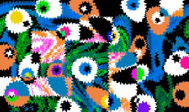 Modern tasarım çizimi. Çizgi ve renk bloğu geometrik şekiller. Pop sanat