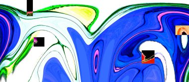 Modern tasarım çizimi. Çizgi ve renk bloğu geometrik şekiller. Pop sanat