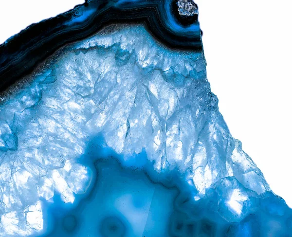 Збільшити Рівень Кристалічного Поперечного Перерізу Природний Напівпрозорий Кристал Поверхні Агату — стокове фото