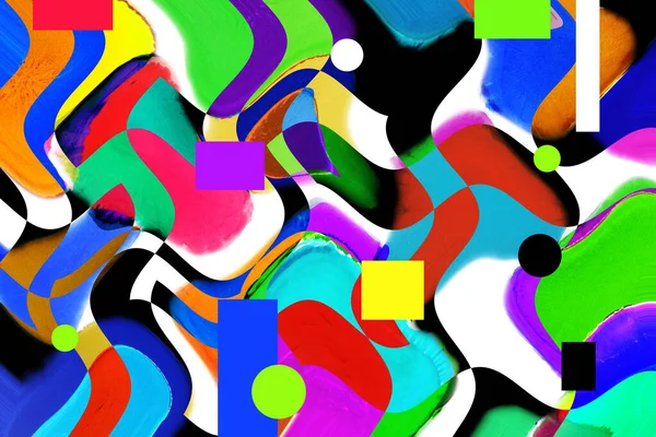 Modernes Design Linie Und Farbe Blockieren Geometrische Figuren Pop Art — Stockfoto