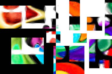 Modern tasarım çizimi. Çizgi ve renk bloğu geometrik şekiller. Pop sanat