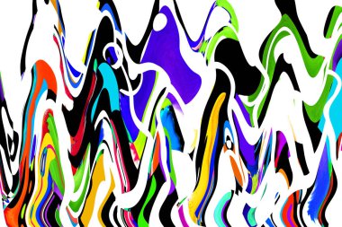 Modern tasarım çizimi. Çizgi ve renk bloğu geometrik şekiller. Pop sanat