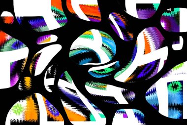 Modern tasarım çizimi. Çizgi ve renk bloğu geometrik şekiller. Pop sanat