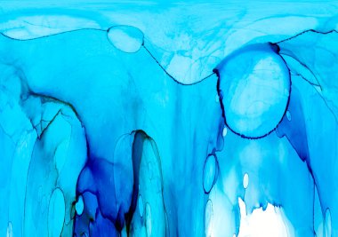 Yüksek kaliteli soyut Çin manzara resminin modern sanat arka planı alkol mürekkebiyle sunulmuştur..