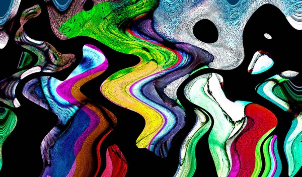 Pittura Astratta Moderna Pittura Arte Fluente Colorata Sfondo Geometrico — Foto Stock