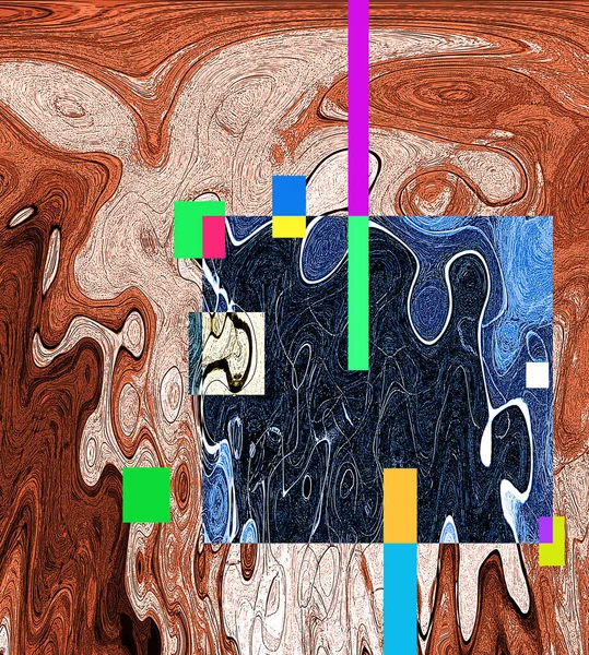 Modern tasarım çizimi. Çizgi ve renk bloğu geometrik şekiller. Pop sanat