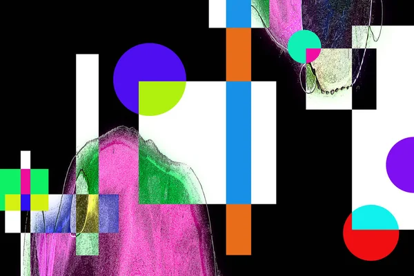 Modern soyut resim. Renkli akıcı sanat resimleri. Geometrik arkaplan.