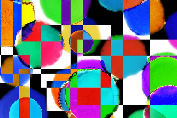 Modern soyut resim. Renkli akıcı sanat resimleri. Geometrik arkaplan.