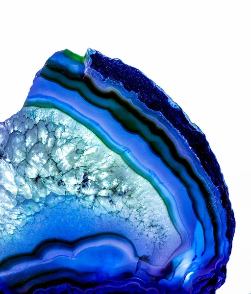 Agate Cristal Secțiune Transversală Fundal Felie Suprafață Naturală Translucidă Cristal — Fotografie, imagine de stoc
