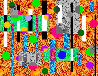 Modern soyut resim. Renkli akıcı sanat resimleri. Geometrik arkaplan.