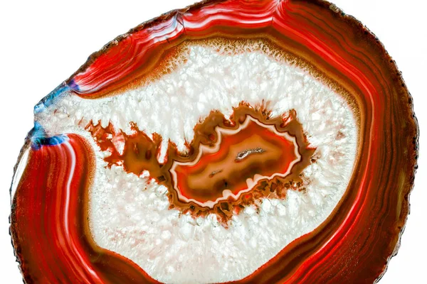 Agaat Kristallen Dwarsdoorsnede Achtergrond Natuurlijke Doorschijnende Agaat Kristal Oppervlak Slice — Stockfoto