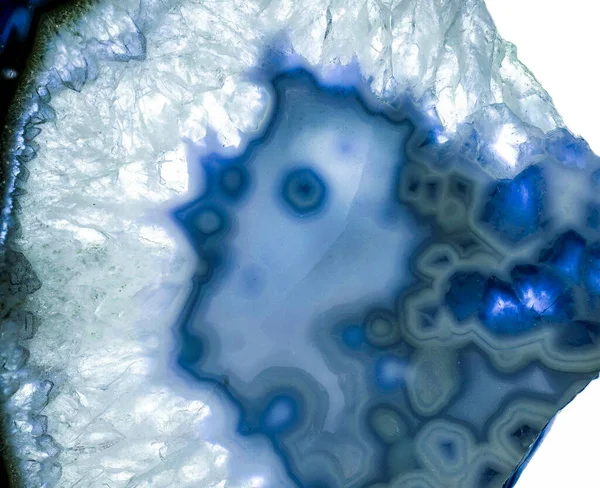 Agate Cristal Fond Section Transversale Tranche Surface Cristal Agate Translucide — Photo