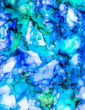 Alkol mürekkebi ve renkli soyut modern resim arka planıyla yapılmış yüksek kalite modern soyut resim..