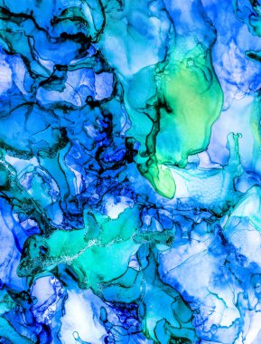 Alkol mürekkebi ve renkli soyut modern resim arka planıyla yapılmış yüksek kalite modern soyut resim..