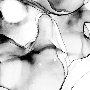 Alkol mürekkebinin sunduğu yüksek kaliteli akış sanatı tasarımcıya modern bir soyut arkaplan sağlar..