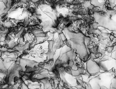 Alkol mürekkebinin sunduğu yüksek kaliteli akış sanatı tasarımcıya modern bir soyut arkaplan sağlar..