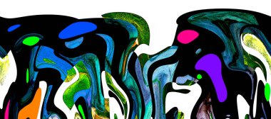 Modern tasarım çizimi. Çizgi ve renk bloğu geometrik şekiller. Pop sanat