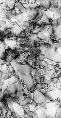 Alkol mürekkebinin sunduğu yüksek kaliteli akış sanatı tasarımcıya modern bir soyut arkaplan sağlar..