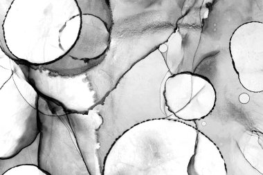 Alkol mürekkebinin sunduğu yüksek kaliteli akış sanatı tasarımcıya modern bir soyut arkaplan sağlar..