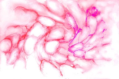 Alkol mürekkebinin sunduğu yüksek kaliteli akış sanatı tasarımcıya modern bir soyut arkaplan sağlar..
