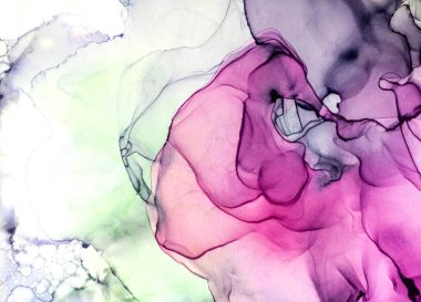 Alkol mürekkebi ve renkli soyut modern resim arka planıyla yapılmış yüksek kalite modern soyut resim..